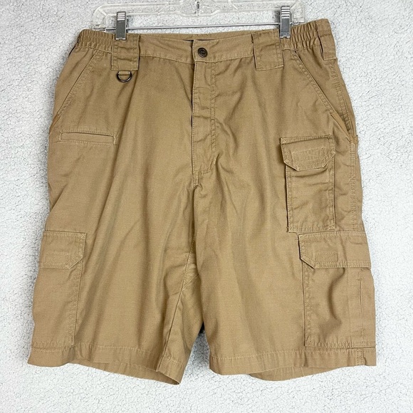 5.11 Tactical Cargo Shorts Men's 34 Khaki Utility Pockets - Picture 6 of 9
